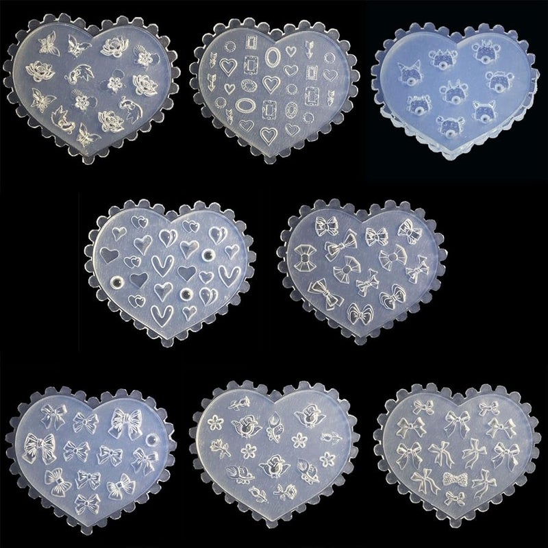 3D Nail Art Mold Silicone Carved Template For Practice Decorative Making Tools Color C - Image 2